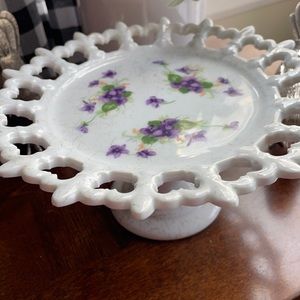 Norcrest Sweet Violet small one tier cake stand